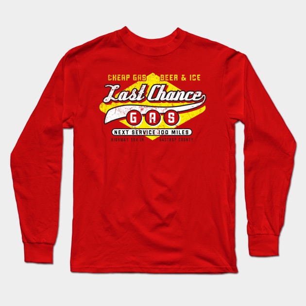 Last Chance Gas Long Sleeve T-Shirt by MindsparkCreative